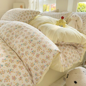 Set di biancheria da letto in quattro pezzi spessita in tessuto spazzolato per la pelle - Product Image 6