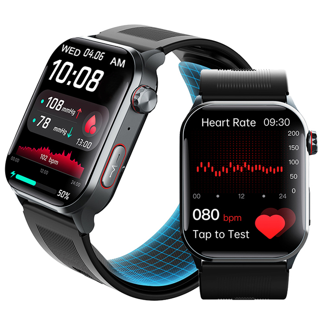 F530 Smart Watch Air Pump Blood Pressure Heart Rate ECG Body Temperature Health Monitoring Fall Alarm Fitness Tracker Smartwatch