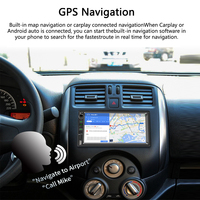 Écran tactile universel 7 pouces 1DIN pour lecteur de voiture, CarPlay sans fil, aide au recul pour Camaro/F-150, navigation GPS, WIFI, BT