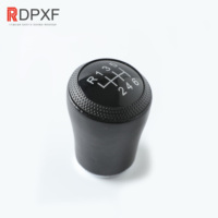 Pour Fiat Audi Nissan pour Renault Opel Chevrolet Bouton de levier de vitesses ergonomique en cuir 5/6 vitesses