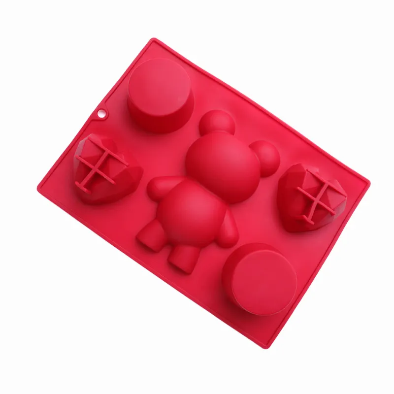 Stampo cioccolato 3d orso amore Silicone torta strumento di cottura a forma di cartone animato in Silicone antiaderente torta stampo per la decorazione