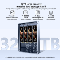 ITGZ Kotak Hard Drive Portabel 4-bay Aluminium Kecepatan Tinggi untuk M.2 NVME SSD Tipe-C USB3.2
