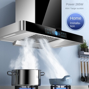 Meilleures ventes hotte de cuisine intelligente cheminée noire murale 24 36 pouces hotte aspirante avec voix/geste/toucher - Product Image 5