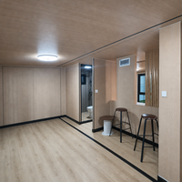 Maison conteneur préfabriquée de 20 pieds, norme européenne, toit en pente, unité modulaire pour camping et projet de cabane touristique