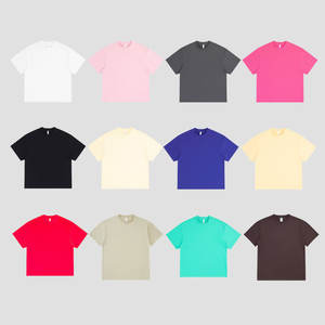 T-shirts en coton épais respirant 220G Logo personnalisé pour hommes à séchage rapide surdimensionné - Product Image 4