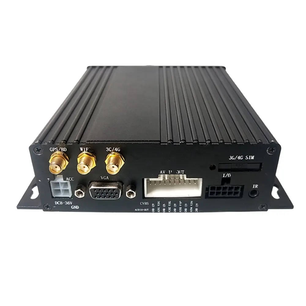 HYFMDVR 3G 4G GPS ביידו 4 ערוצים כרטיס SD כפול מקליט רכב AHD 1080P WiFi אוטובוס צג מארח DVR נייד למשאית ואן נגרר