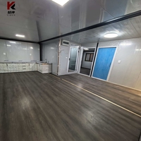 Maison conteneur extensible moderne de 20 pieds ou 40 pieds, préfabriquée, 2 ou 3 chambres, avec salle de bain complète et cuisine