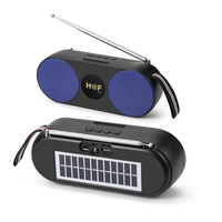Altavoz Bluetooth con Carga Solar HF-F62, Radio FM, Bajos Potentes, Estéreo, Woofer, Altavoz Inalámbrico BT, Compatible con TF/USB