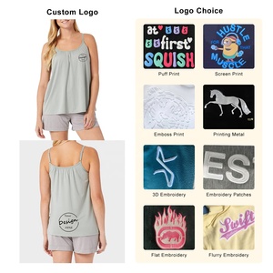 Estate dolce ragazza cinghie <span class=keywords><strong>sottili</strong></span> <span class=keywords><strong>canottiera</strong></span> in tinta unita Oversize senza maniche da donna Top personalizzati di alta qualità abbigliamento donna - Product Image 5