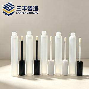 Tube vide givré en PE pour huile essentielle 8ml, emballage cosmétique avec bouchon à vis 19mm de diamètre, applicateur éponge, sérigraphié - Product Image 4