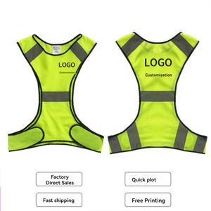 Gilet <span class=keywords><strong>di</strong></span> sicurezza riflettente da uomo e da donna per sport in bici da esterno e fibbia a sgancio rapido da corsa notturna con funzione a rete - Product Image 3