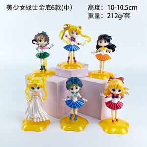 Set <span class=keywords><strong>de</strong></span> Figuras Coleccionables <span class=keywords><strong>de</strong></span> Anime Sailor Moon Chibi con la <span class=keywords><strong>Princesa</strong></span> Serenity, Sailor Mars, Mercury y Jupiter para Fanáticos - Product Image 3