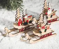 क्रिसमस छोटे गहने रचनात्मक क्रिसमस उपहार और पार्टी सजावट लकड़ी बेपहियों Arbol डे Navidads