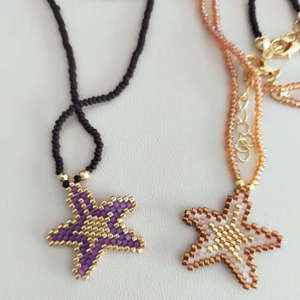 Collier tendance en perles <span class=keywords><strong>Miyuki</strong></span> tissées à la main, motif étoile de mer et pentacle, idéal pour les vacances d'été à la plage et en bord de mer - Product Image 5