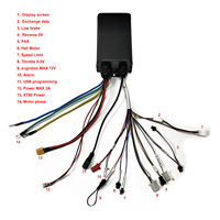 Bicicleta eléctrica 36V-72V programa 45A MQCON Sabvoton controlador desbloqueo con pantalla y Kit de conversión de bicicleta eléctrica USB