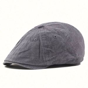 Gorra Newsboy Lisa de Color Sólido Lavada al por Mayor - Product Image 4