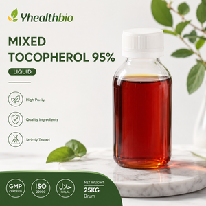 Tocoferol Mixto Premium 95% Líquido, Contenido Estándar, Aceite de Tocoferol Derivado de Plantas, Viscosidad Uniforme para Procesamiento de Fórmulas - Product Image 1