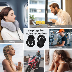 Bouchons d'oreilles en silicone réutilisables, anti-bruit, doux, pour la natation, isolation acoustique, pour dormir - Product Image 5