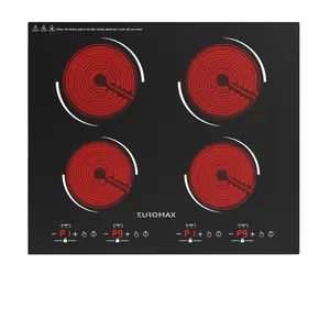 Fábrica OEM/ODM Fogão Elétrico 4 Queimadores Household Cooking Hob Fogão infravermelho de alta potência fogão elétrico de indução cerâmica