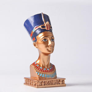 Figuras de acción de artistas egipcios antiguos en miniatura, busto de cabeza de Reina, estatua de figura de Faraón a la venta - Product Image 1