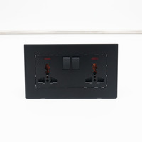 BENDI C65 Enchufe de Pared Universal de 3 Pines con Marco Mate, Panel de PC Ignífugo, IP22, 250V, CE, UKCA, RoHS para Hogar y Oficina