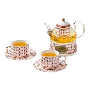 Service à thé floral, théière chauffante en céramique pour la maison, théière à fruits, services à thé de l'après-midi britanniques et nordiques - Product Image 1