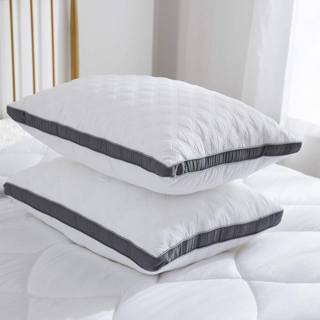 Custom Size 5-Star Hotel Quality Luxury Pillow Double Line Soft Hotel Bed Pillows Quilting Water Resistant Pillow