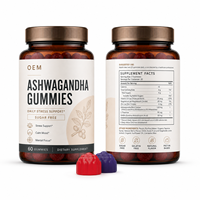 Gummies d'Ashwagandha en Marque Blanche OEM ODM Formule Personnalisée Emballage pour Marques de Compléments Alimentaires Sans Sucre Bien-être et Nutrition