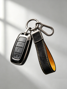 พวงกุญแจหนังกลับแฟชั่น 3 มิติ แบบกำหนดเองได้ ของขวัญสำหรับ BMW Mercedes-Benz Audi VW คุณภาพสูง - Product Image 1
