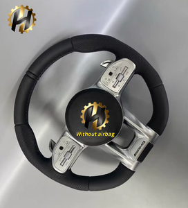 Volant de course sport en cuir de haute qualité et fibre de carbone pour <span class=keywords><strong>Mercedes</strong></span>-Benz Classe E (W212/W213) Classe C GLA/GLC/GLE/GLS - Product Image 2