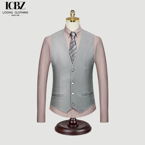 <span class=keywords><strong>Chaleco</strong></span> ajustado gris para hombre, <span class=keywords><strong>chaleco</strong></span> de traje formal e informal de negocios decorado con estilo vintage, <span class=keywords><strong>chaleco</strong></span> impermeable para padrino de boda - Product Image 1