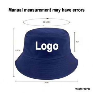 High Quality Reversible Bucket Hat Design Your Own Logo Embroidery Printing Custom Logo Cotton Bucket Hat Custom Bucket Hat - Product Image 3