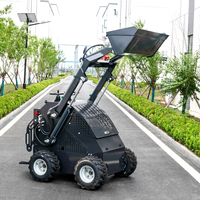 Mini-chargeuse compacte hydraulique sur roues avec godet rotatif et broyeur, diesel CE EPA Euro 5, 360 kg - 380 kg, livraison gratuite