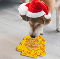 Tapis de léchage en silicone à alimentation lente avec ventouses, anti-étouffement et anti-déversement, pour l'apprentissage des chiens et des chats, Cadeaux de Noël