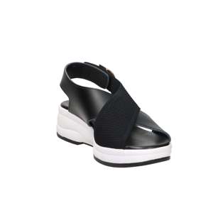 Sandales compensées Donna Serena pour femme, noires, talon de 5 cm, chaussures de marche confortables - Product Image 4