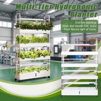 Système de jardinage vertical hydroponique intelligent d'intérieur à irrigation aéroponique à 4 niveaux, TSP 210, lampes de culture LED, pompe à eau automatique