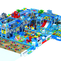 Equipo de patio interior comercial para niños, simulador de vuelo, Tobogán grande, tema del océano, paseo para niños para Centro Comercial