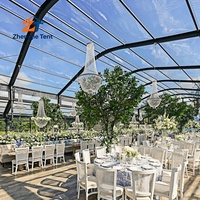 Tenda Pesta Pernikahan Premium Arcum Atrium Atap Lengkung PVC, Gazebo Luar Ruangan untuk Upacara, Perjamuan, Resepsi, Makan Malam, Pameran, Ukuran Besar
