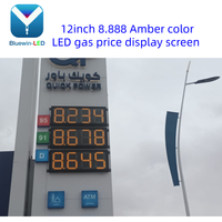 Layar Tampilan Harga Bahan Bakar LED 12 Inci untuk Produk Bensin 91 95 dan Solar
