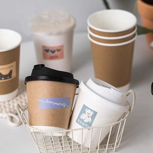Tùy chỉnh thân thiện với môi cách điện cà phê dùng một lần cốc giấy nắp 8oz/10oz/12oz/16oz/22oz công suất cho du lịch Take-Away ly cà phê - Product Image 4