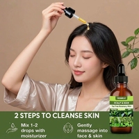 Minyak Rambut Herbal Mint Label Pribadi 30ml Perawatan Kulit Kepala Minyak Pelembut Bernutrisi untuk Rambut Rusak Kering Keriting OEM Grosir