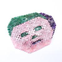 Masque facial en Quartz Rose naturel 100%, couvre le visage, sommeil, accessoire oculaire, en rouleau de Jade, vente d'usine