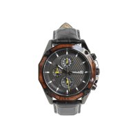 Montres pour hommes en acier inoxydable carrées 3 ATM, avec bracelet en cuir et cristaux, design simple, style Fossil, vente en gros