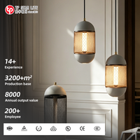 Lustre moderne personnalisé en ciment pour toute la maison, luminaire suspendu minimaliste à spectre complet, protection des yeux, lampe suspendue pour salle à manger, lampe de chevet
