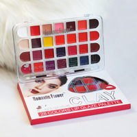 Palette de gloss à lèvres crème mat 28 couleurs, tons froids et chauds, hydratant, non desséchant, longue tenue, anti-transfert