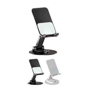 Wholesale Adjustable Rotating Phone Holder Black 360 Degrees Rotatable Desktop Flexible Portable Phone Stand with Logo - Product Image 2