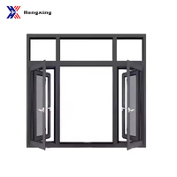 Portes et fenêtres modernes horizontales insonorisées en alliage d'aluminium et verre, double vitrage trempé, battantes, isolantes thermiquement, pour extérieur de villa