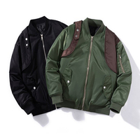 Blousons aviateurs multi-métal à fermeture éclair pour l'automne et l'hiver, style streetwear, veste tactique rembourrée pour hommes, design tendance