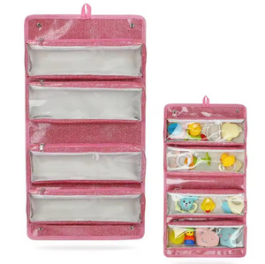 <b>Women's</b> Large Capacity PVC Zipper Toiletry Organizer Fashionable Waterproof Portable Makeup <b>Bag</b> Foldable <b>Messenger</b> <b>Bag</b> <b>for</b> Large - Product Image 2