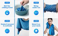 Serviette jetable en microfibre tissée unie, super absorbante, rafraîchissante, avec logo imprimé, pour le sport, emballée, écologique